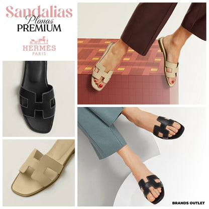 NUEVAS: Sandalias Cuero Hermes