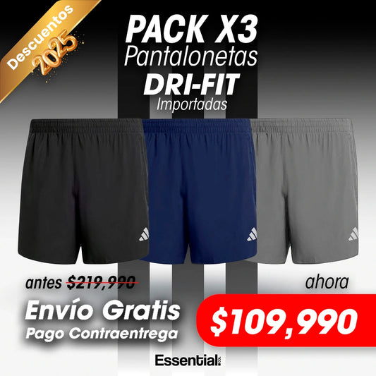 OFERTA: Pack X3 Pantalonetas Adidas